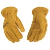 Men's Large Gold Suede Cowhide Leather Driver Glove -Hand Tools Sale 102329420 HR 1