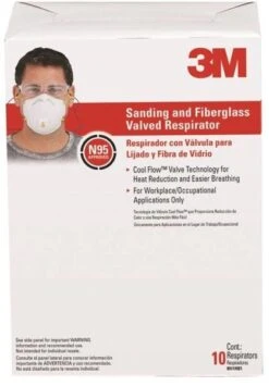 3M Disposable Sanding & Fiberglass Valved Respirator