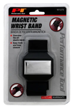 17-Inch Elastic, Black Magnetic Wristband