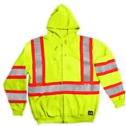 3XLarge-Tall High-Visibility Yellow Ansi 3 Hooded Sweatshirt