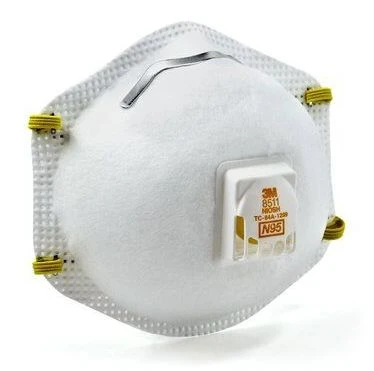 3M White Valved Disposable Respirator Mask, 2-Pack 3 3M White Valved Disposable Respirator Mask, 2-Pack