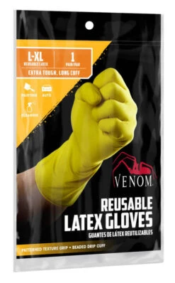 Large To Extra-Large Reusable Latex Gloves 1-Pair