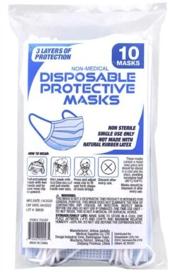 10-Pack Disposable Face Mask