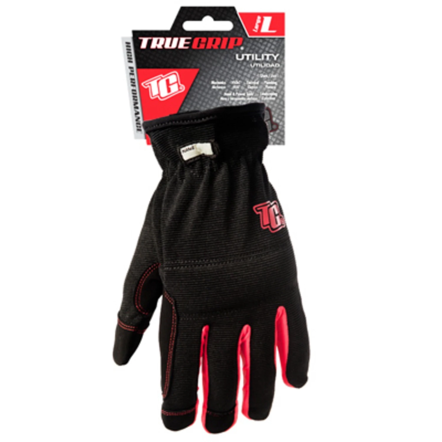 Large, Black And Red, High Perfomance, Utility Work Glove 3 Large, Black And Red, High Perfomance, Utility Work Glove