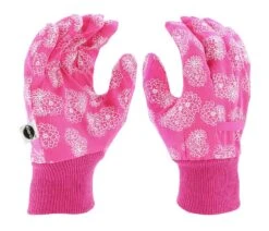 Womens Medium/Large Printed Jersey Glove With Knit Cuffs
