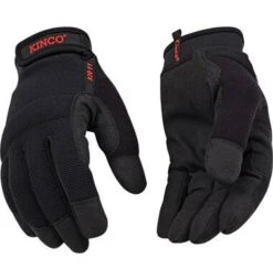 Medium KincoPro Black Synthetic With Pull-Strap Glove