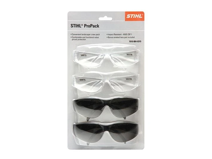 Stihl Pro Pack 2-Pair Clear, 2-Pair Smoke Safety Glasses 5 Stihl Pro Pack 2-Pair Clear, 2-Pair Smoke Safety Glasses - Image 3