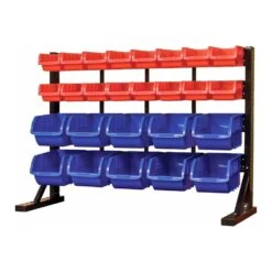 KING Part And Hardware Storage Rack With 24 Removable Bins