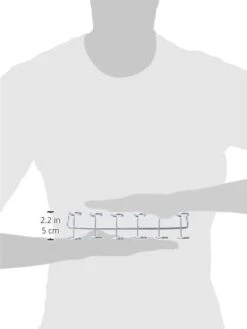 6-Hook Silver Multi-Tool Holder For Pegbord