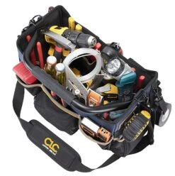 15-Inch 17-Pocket Molded Base Open-Top Tool Bag