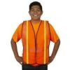 High-Visibility Lime Polyester Safety Vest
