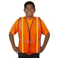 High-Visibility Lime Polyester Safety Vest