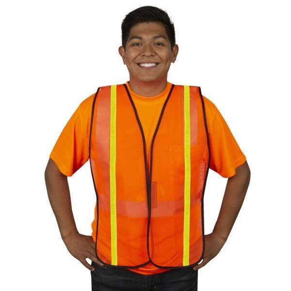 High-Visibility Lime Polyester Safety Vest 5 High-Visibility Lime Polyester Safety Vest - Image 3