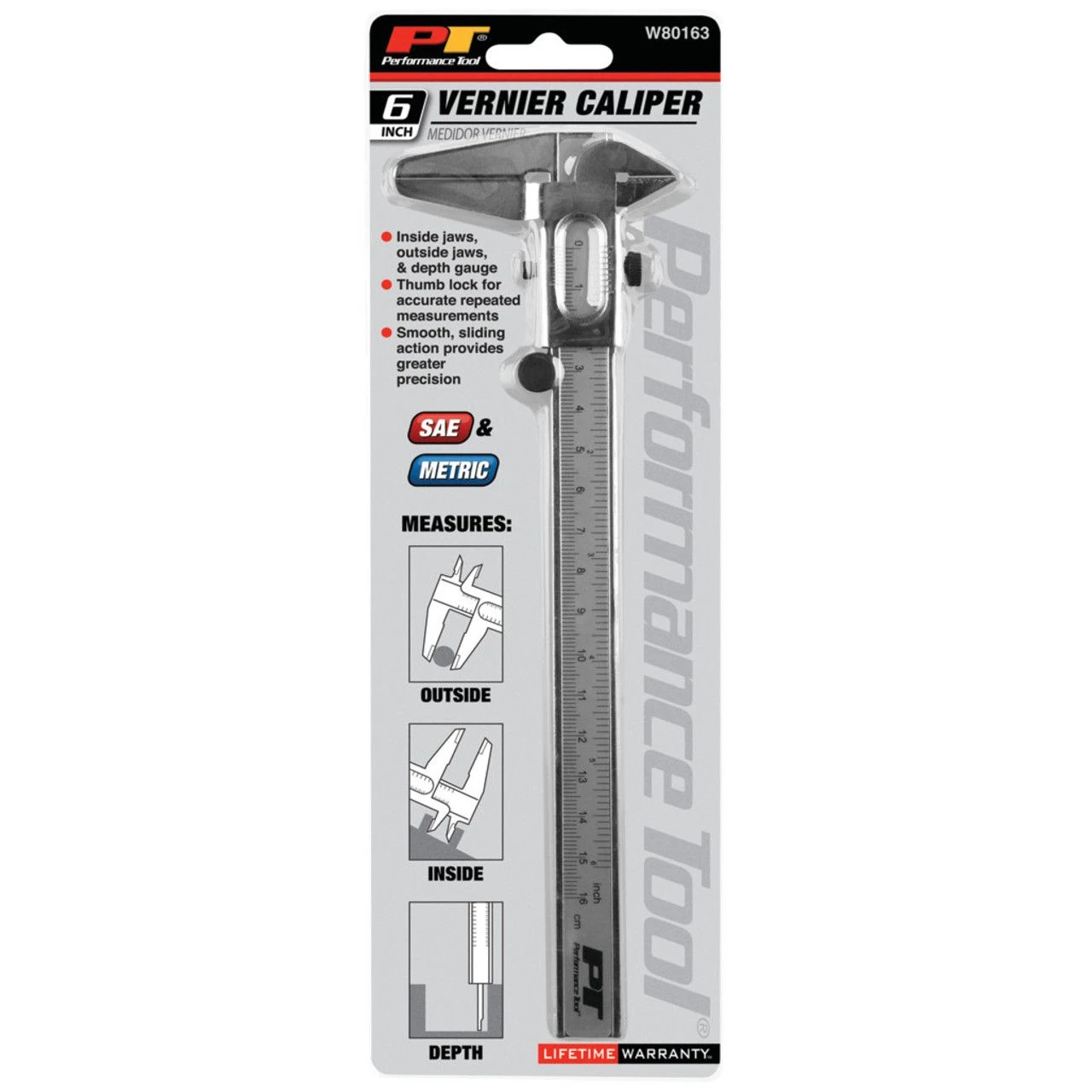 6-Inch Vernier Caliper, SAE & Metric Measurements 8 6-Inch Vernier Caliper, SAE & Metric Measurements - Image 6