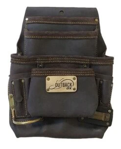 Ox Pro 10-Pocket Oil-Tanned Leather Tool/Fastener Pouch