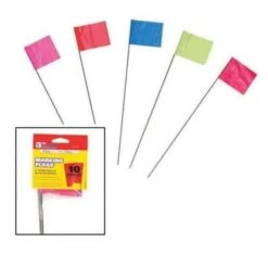 2-1/2 X 3-1/2-Inch Lime PVC Stake Flags