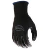 Boss Large, Black, Nylon/Polyester Shell, Elastic Knit Wrist, Flat Coating, Nitrile Grip Glove -Hand Tools Sale 31191 BOH Angle