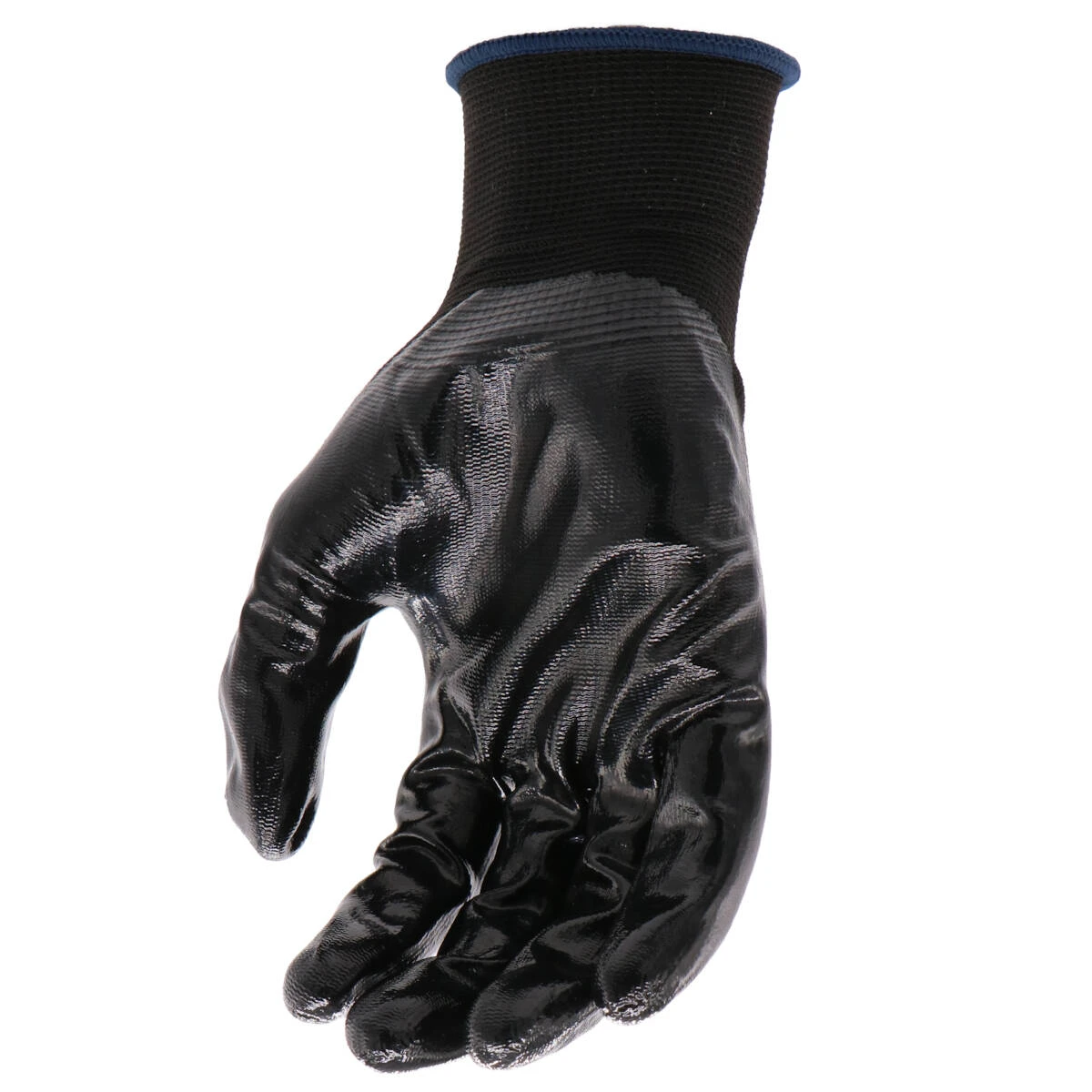 Boss Medium, Black, Nylon/Polyester Shell, Elastic Knit Wrist, Flat Coating, Nitrile Grip Glove 5 Boss Medium, Black, Nylon/Polyester Shell, Elastic Knit Wrist, Flat Coating, Nitrile Grip Glove - Image 3