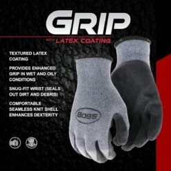Boss Extra-Large, Latex Grip Glove, With Crinkle Coating 14 Boss Extra-Large, Latex Grip Glove, With Crinkle Coating -Hand Tools Sale 32041x