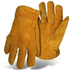 Boss Large Gold Insulated Leather Driver Glove