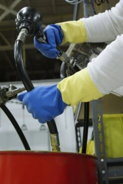 Boss Large Blue/Yellow Neoprene Glove With 13-Inch Gauntlet Cuff