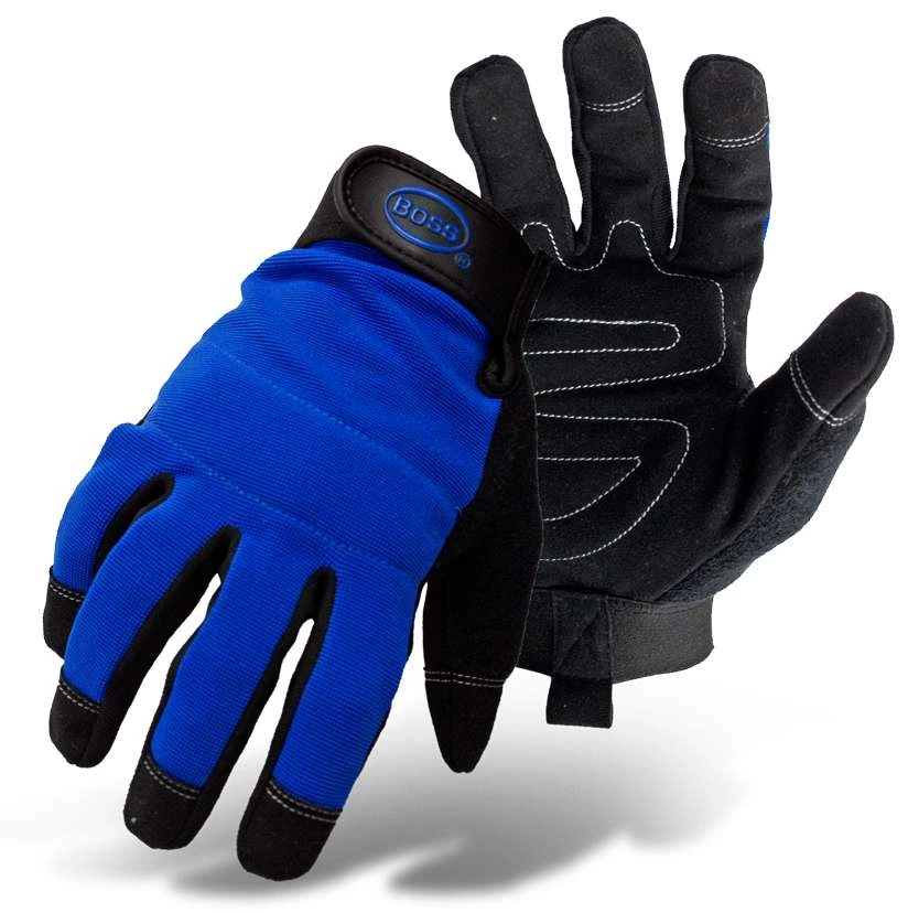 Boss Large Blue Mechanic Glove 3 Boss Large Blue Mechanic Glove