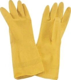 Yellow Latex Household Cleaning Gloves