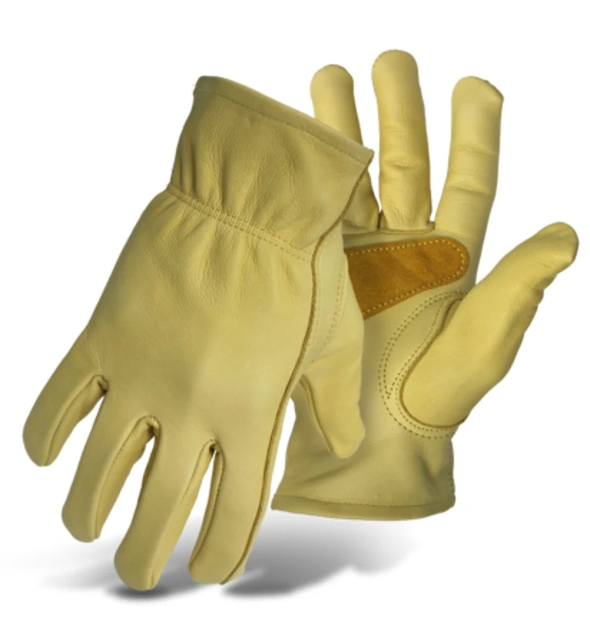 Boss Large Tan Leather Driver Glove With Palm Patch 3 Boss Large Tan Leather Driver Glove With Palm Patch