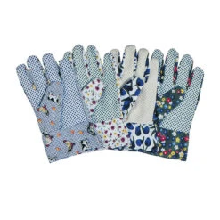 Women's One Size Cotton Work Gloves, Assorted Pattern