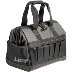Black Wide Open Tool Bag
