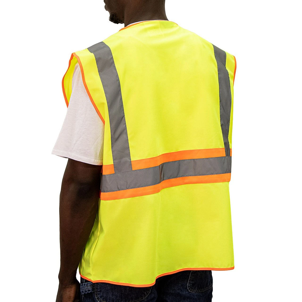Large High-Visibility Yellow ANSI II Class 2 Solid Safety Vest 6 Large High-Visibility Yellow ANSI II Class 2 Solid Safety Vest - Image 4