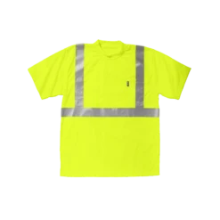 X-Large High-Visibility Yellow Waffle Short-Sleeve T-Shirt