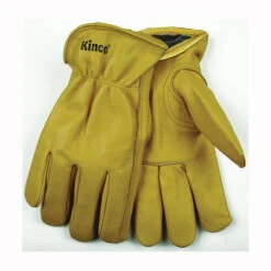 Men's Medium Gold Cowhide Leather Driver Heatkeep Glove