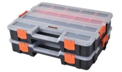 Small Parts Plastic Interlock Organizer, 2-Piece