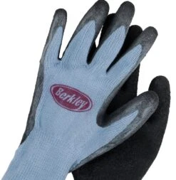 Berkley Coated Grip Gloves, Blue/Gray