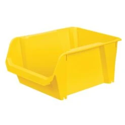 Stanley Stackable Polypropylene Storage Bin, Yellow, #4