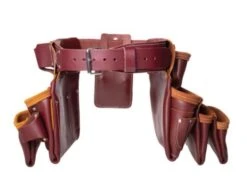 Large Leather 7-Pouch Framer Set Tool Belt