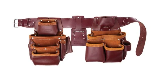 X-Large Leather 7-Pouch Framer Set Tool Belt