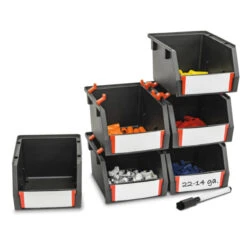 Small Black Modular Parts Bin