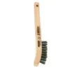 Wood Handle Wire Brush 2x9 Stainless Steel