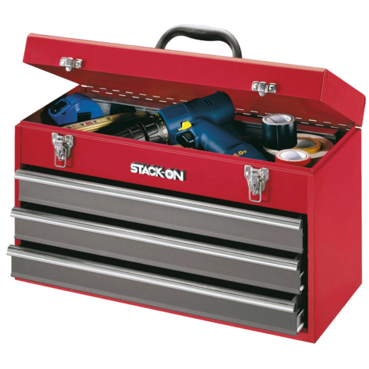 20-Inch 3-Drawer Red Steel Tool Chest 3 20-Inch 3-Drawer Red Steel Tool Chest